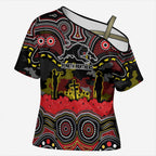 ANZAC Day Penrith Panthers Cross Shoulder Shirt Military Memorial Aboriginal Indigenous Art