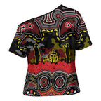 ANZAC Day Penrith Panthers Cross Shoulder Shirt Military Memorial Aboriginal Indigenous Art