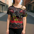 ANZAC Day Penrith Panthers Cross Shoulder Shirt Military Memorial Aboriginal Indigenous Art