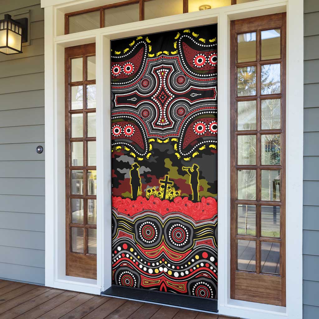 ANZAC Day Penrith Panthers Door Cover Military Memorial Aboriginal Indigenous Art