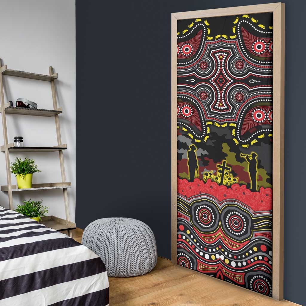 ANZAC Day Penrith Panthers Door Cover Military Memorial Aboriginal Indigenous Art