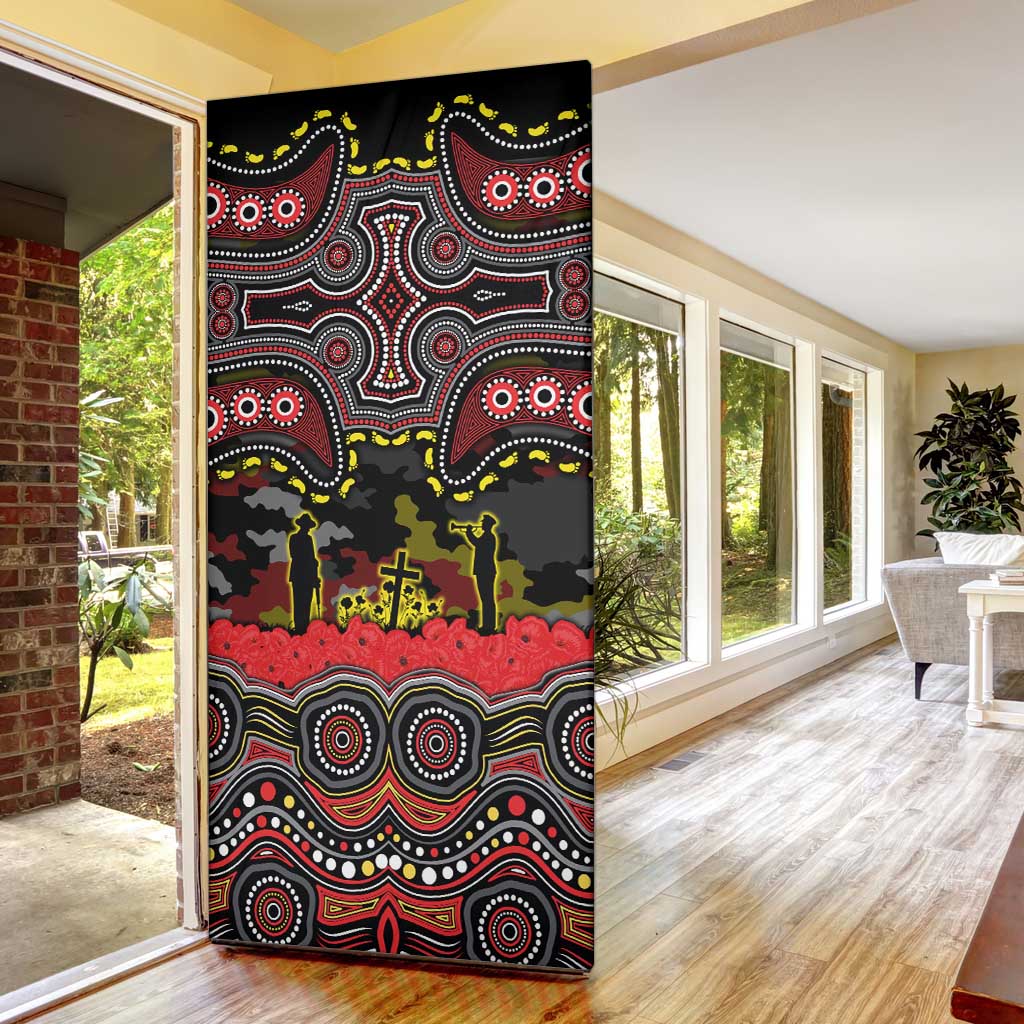 ANZAC Day Penrith Panthers Door Cover Military Memorial Aboriginal Indigenous Art