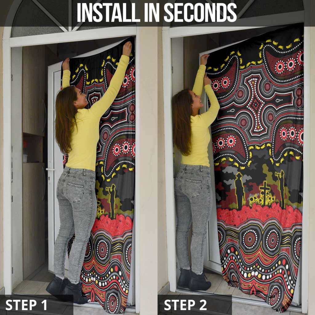 ANZAC Day Penrith Panthers Door Cover Military Memorial Aboriginal Indigenous Art