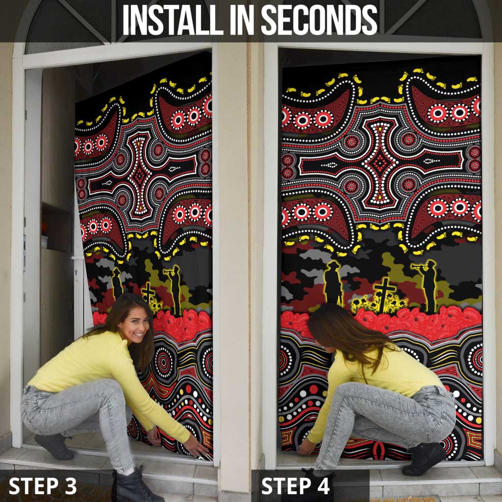 ANZAC Day Penrith Panthers Door Cover Military Memorial Aboriginal Indigenous Art