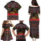 ANZAC Day Penrith Panthers Family Matching Puletasi and Hawaiian Shirt Military Memorial Aboriginal Indigenous Art