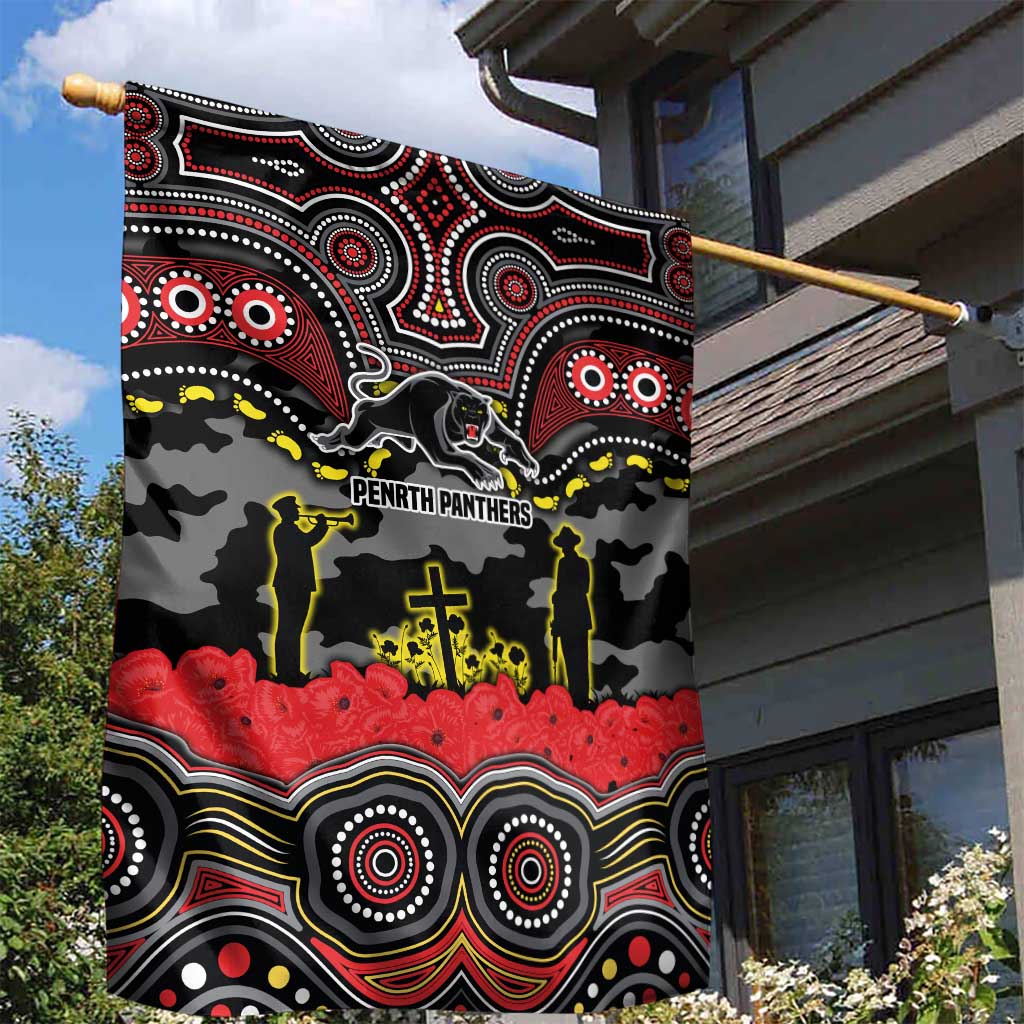 ANZAC Day Penrith Panthers Garden Flag Military Memorial Aboriginal Indigenous Art