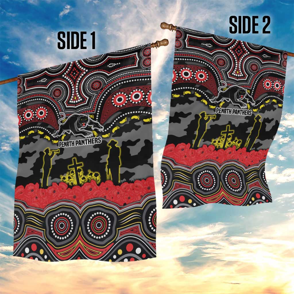 ANZAC Day Penrith Panthers Garden Flag Military Memorial Aboriginal Indigenous Art