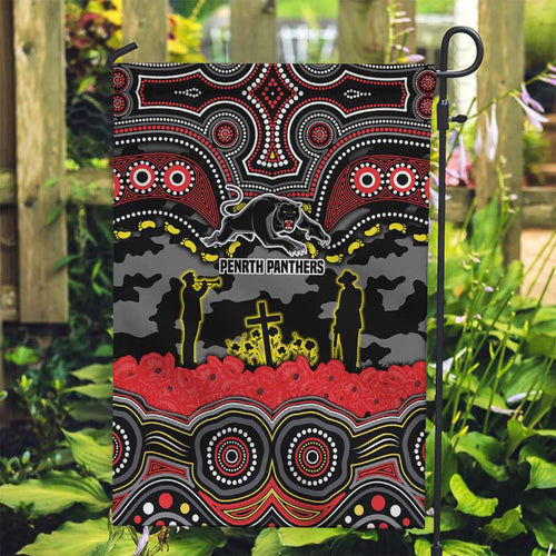 ANZAC Day Penrith Panthers Garden Flag Military Memorial Aboriginal Indigenous Art