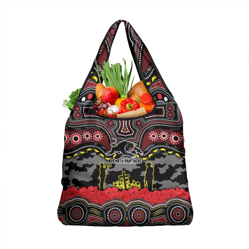 ANZAC Day Penrith Panthers Grocery Bag Military Memorial Aboriginal Indigenous Art