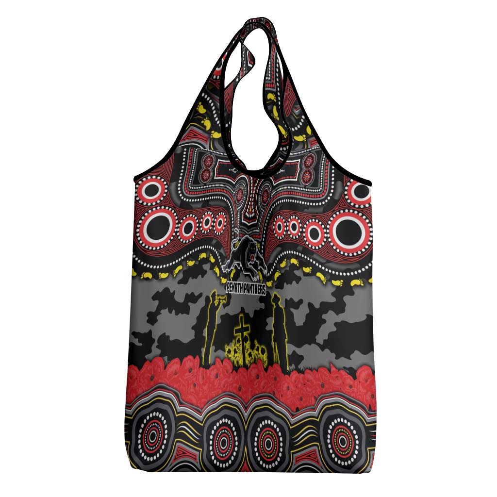 ANZAC Day Penrith Panthers Grocery Bag Military Memorial Aboriginal Indigenous Art