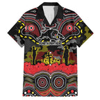 ANZAC Day Penrith Panthers Hawaiian Shirt Military Memorial Aboriginal Indigenous Art