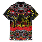 ANZAC Day Penrith Panthers Hawaiian Shirt Military Memorial Aboriginal Indigenous Art