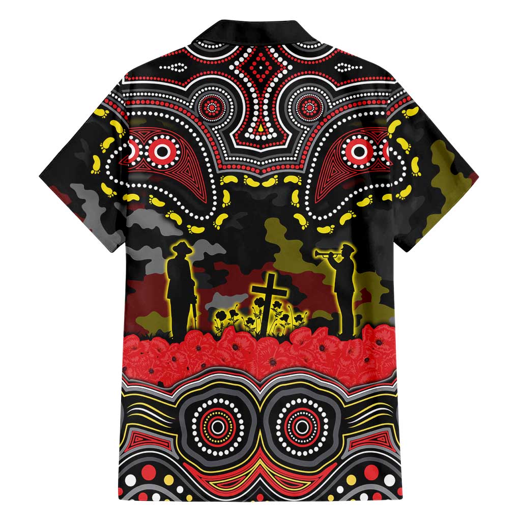 ANZAC Day Penrith Panthers Hawaiian Shirt Military Memorial Aboriginal Indigenous Art