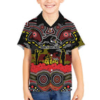 ANZAC Day Penrith Panthers Hawaiian Shirt Military Memorial Aboriginal Indigenous Art