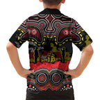ANZAC Day Penrith Panthers Hawaiian Shirt Military Memorial Aboriginal Indigenous Art
