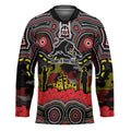 ANZAC Day Penrith Panthers Hockey Jersey Military Memorial Aboriginal Indigenous Art