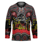ANZAC Day Penrith Panthers Hockey Jersey Military Memorial Aboriginal Indigenous Art