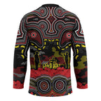 ANZAC Day Penrith Panthers Hockey Jersey Military Memorial Aboriginal Indigenous Art
