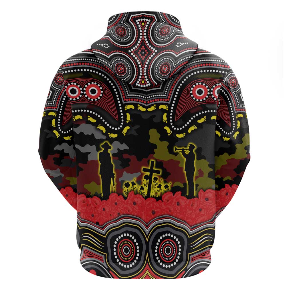 ANZAC Day Penrith Panthers Hoodie Military Memorial Aboriginal Indigenous Art