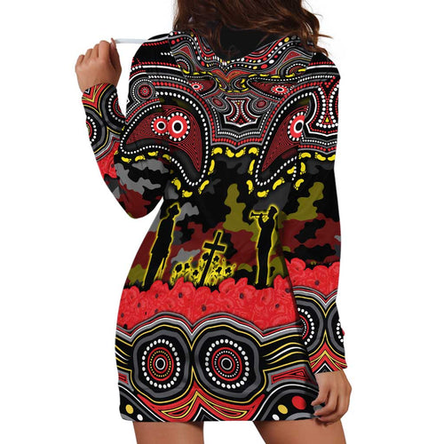 ANZAC Day Penrith Panthers Hoodie Dress Military Memorial Aboriginal Indigenous Art