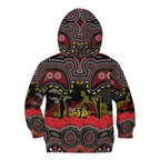 ANZAC Day Penrith Panthers Kid Hoodie Military Memorial Aboriginal Indigenous Art