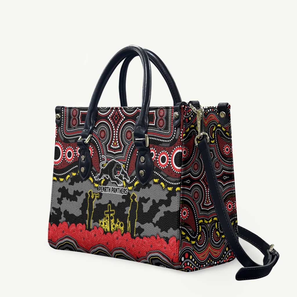 ANZAC Day Penrith Panthers Leather Bag Military Memorial Aboriginal Indigenous Art