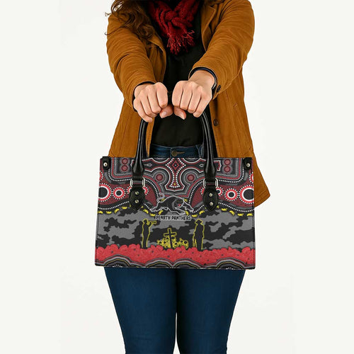 ANZAC Day Penrith Panthers Leather Bag Military Memorial Aboriginal Indigenous Art