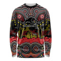 ANZAC Day Penrith Panthers Long Sleeve Shirt Military Memorial Aboriginal Indigenous Art