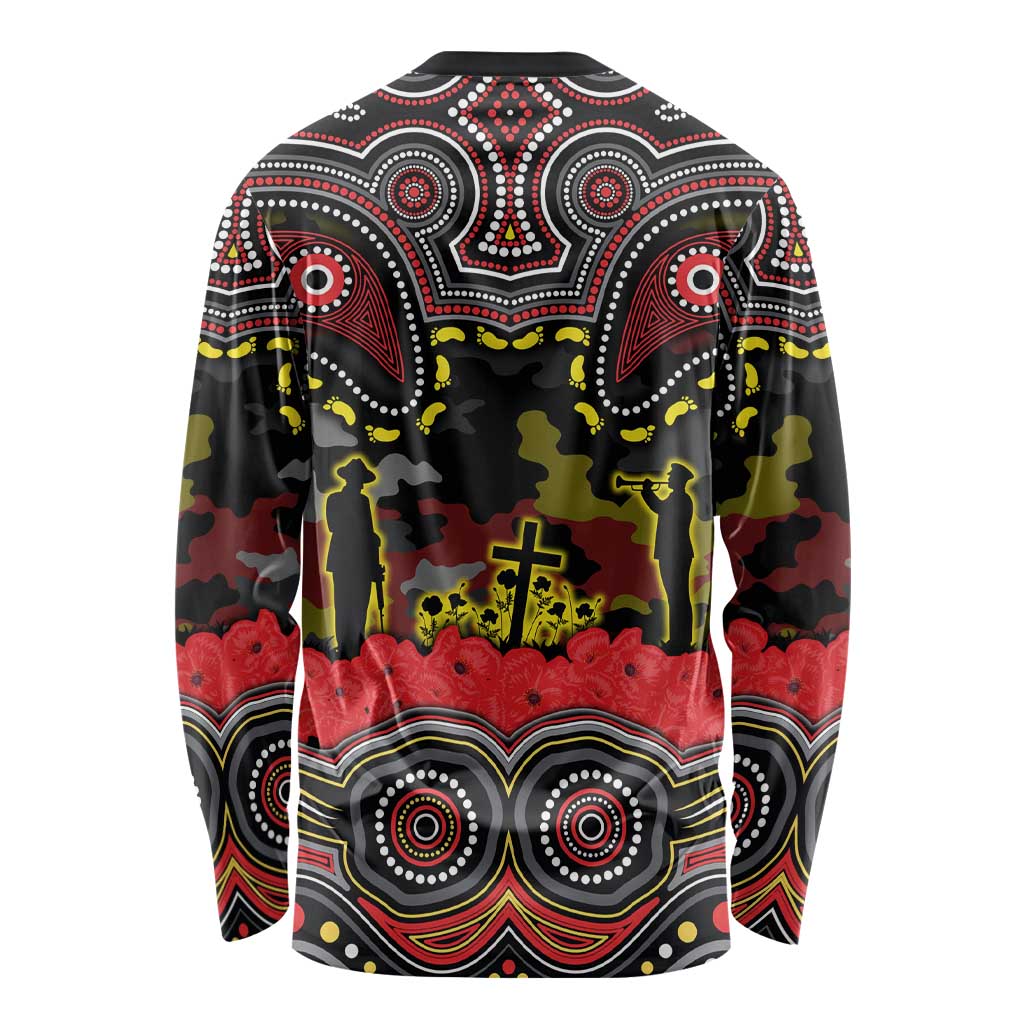 ANZAC Day Penrith Panthers Long Sleeve Shirt Military Memorial Aboriginal Indigenous Art