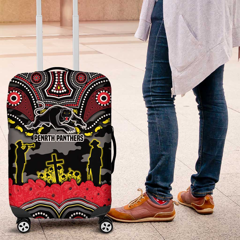 ANZAC Day Penrith Panthers Luggage Cover Military Memorial Aboriginal Indigenous Art