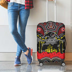 ANZAC Day Penrith Panthers Luggage Cover Military Memorial Aboriginal Indigenous Art