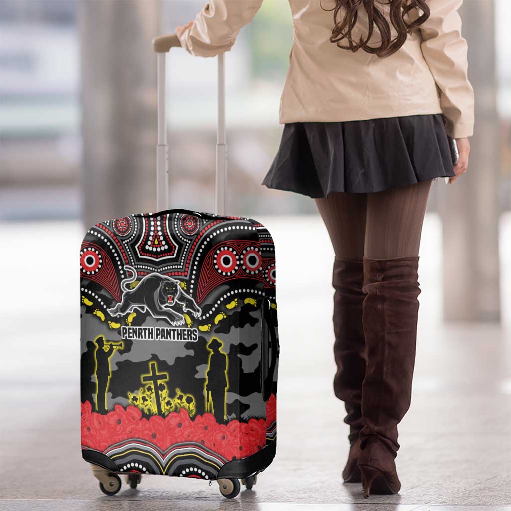 ANZAC Day Penrith Panthers Luggage Cover Military Memorial Aboriginal Indigenous Art