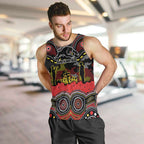 ANZAC Day Penrith Panthers Men Tank Top Military Memorial Aboriginal Indigenous Art