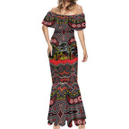 ANZAC Day Penrith Panthers Mermaid Dress Military Memorial Aboriginal Indigenous Art