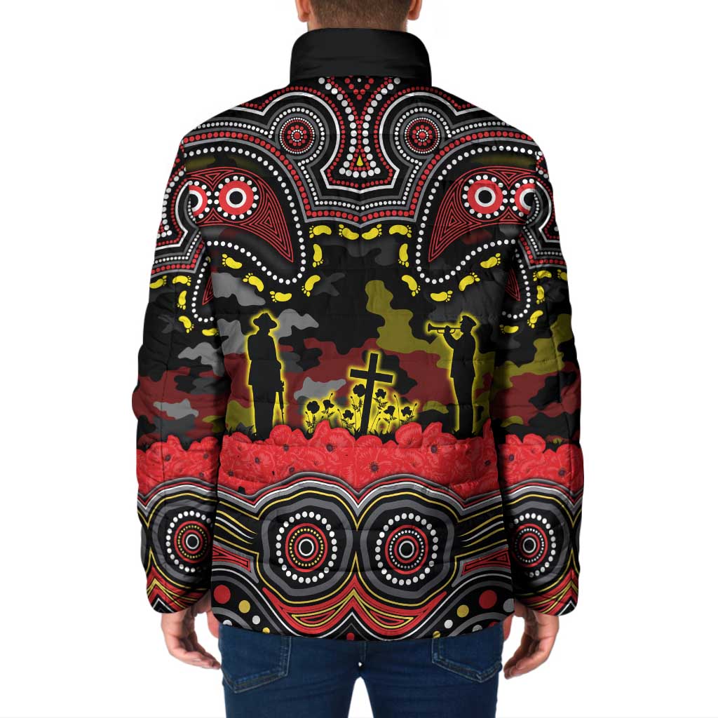 ANZAC Day Penrith Panthers Padded Jacket Military Memorial Aboriginal Indigenous Art