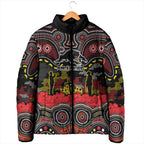 ANZAC Day Penrith Panthers Padded Jacket Military Memorial Aboriginal Indigenous Art
