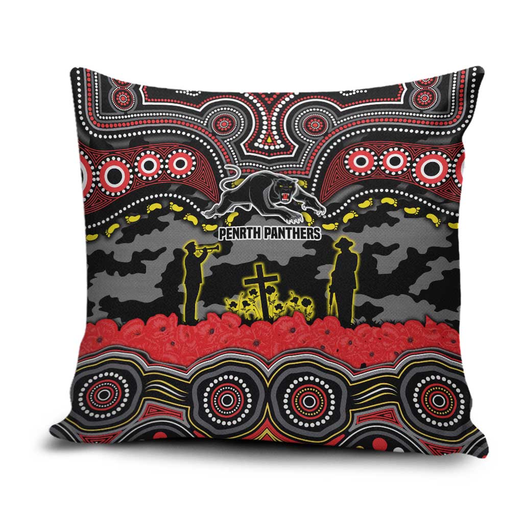 ANZAC Day Penrith Panthers Pillow Cover Military Memorial Aboriginal Indigenous Art