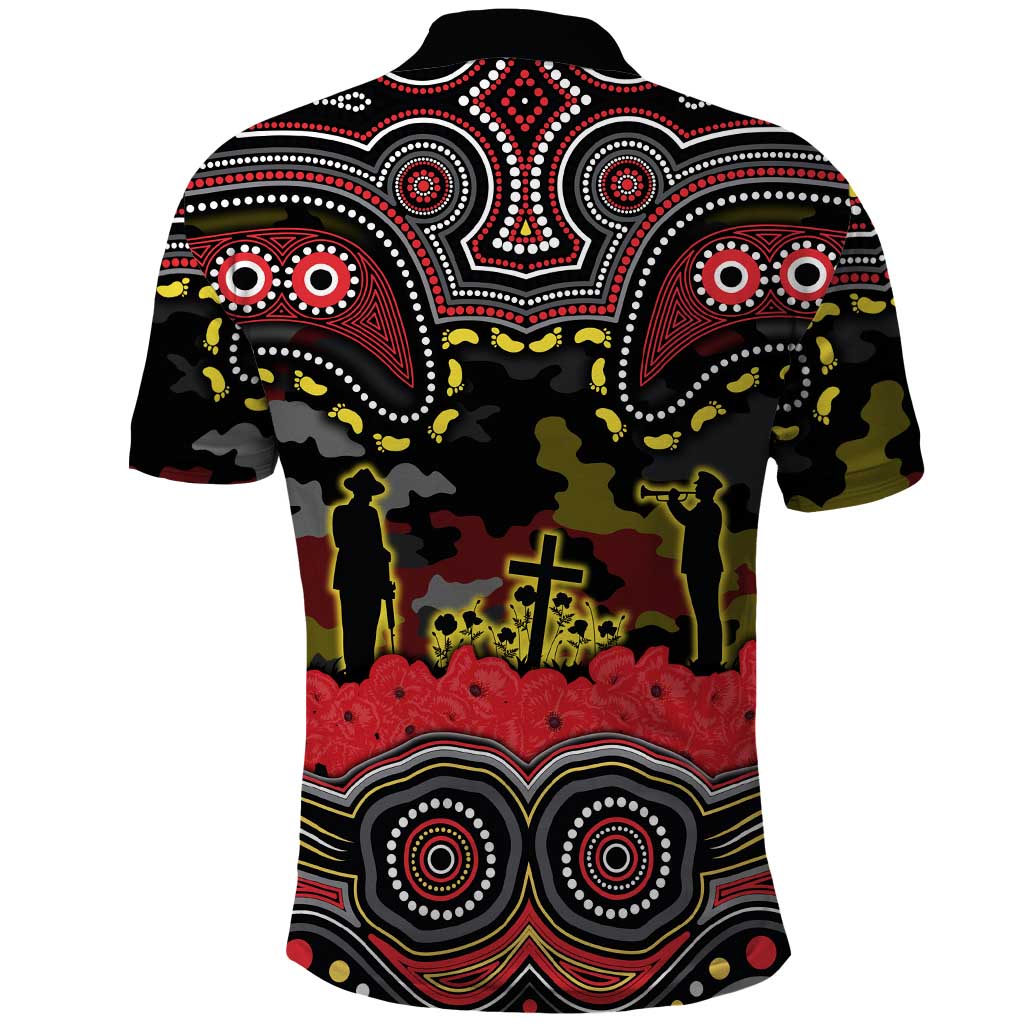 ANZAC Day Penrith Panthers Polo Shirt Military Memorial Aboriginal Indigenous Art