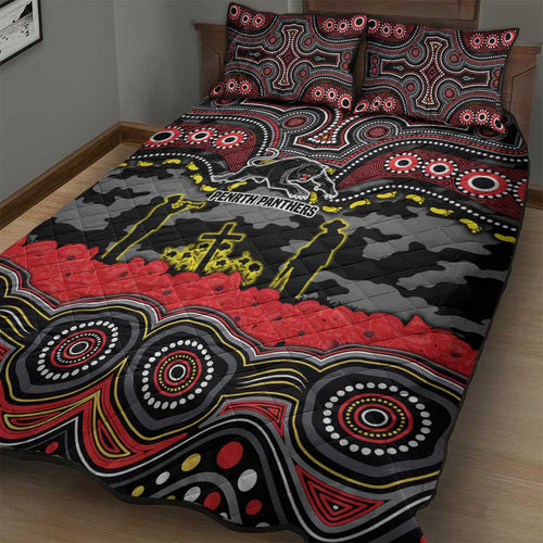 ANZAC Day Penrith Panthers Quilt Bed Set Military Memorial Aboriginal Indigenous Art