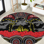 ANZAC Day Penrith Panthers Round Carpet Military Memorial Aboriginal Indigenous Art