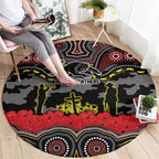 ANZAC Day Penrith Panthers Round Carpet Military Memorial Aboriginal Indigenous Art