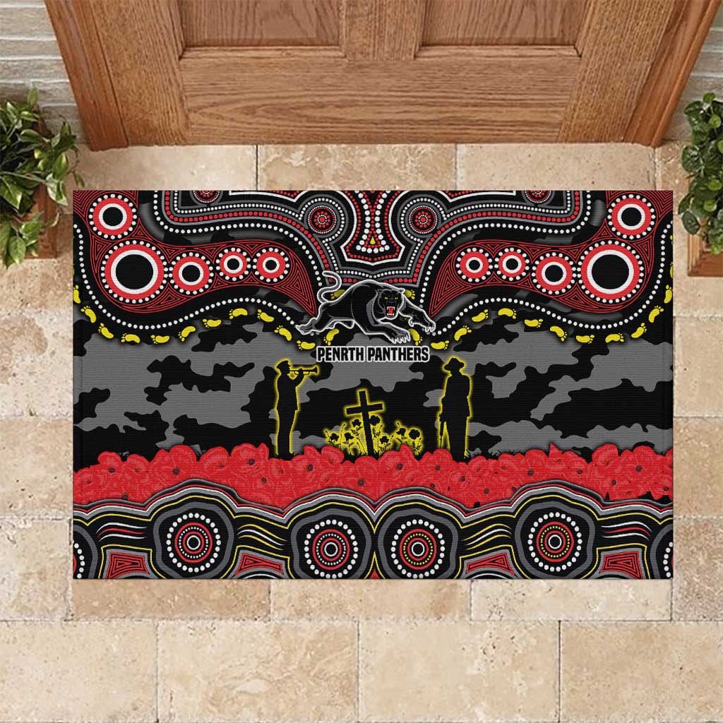 ANZAC Day Penrith Panthers Rubber Doormat Military Memorial Aboriginal Indigenous Art