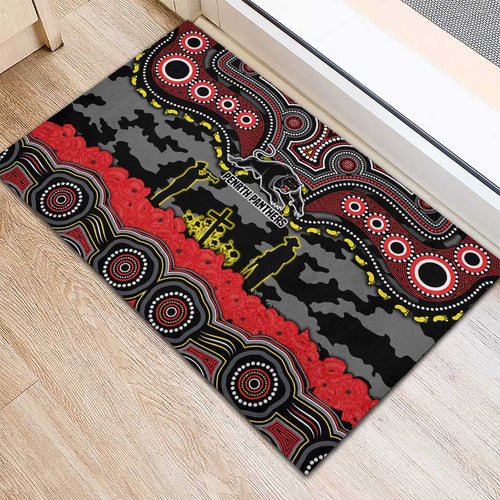ANZAC Day Penrith Panthers Rubber Doormat Military Memorial Aboriginal Indigenous Art