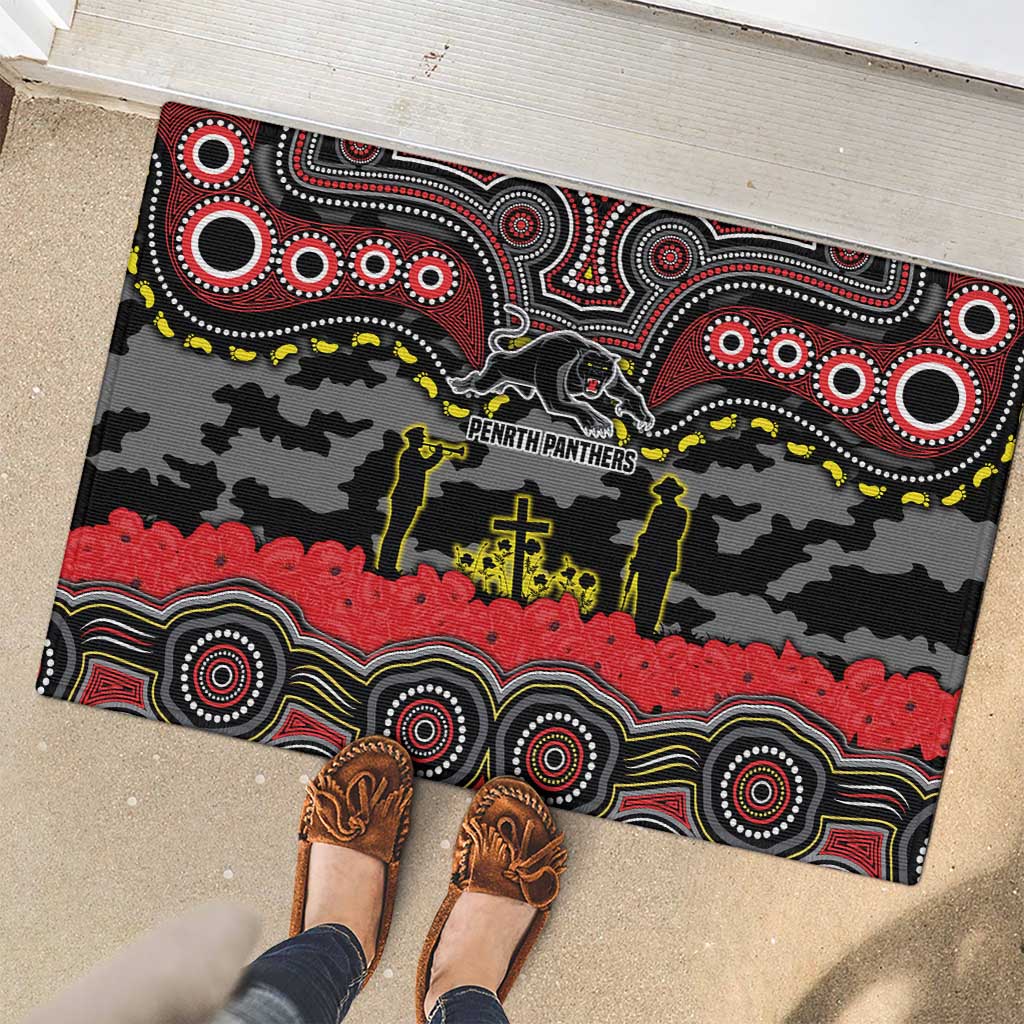 ANZAC Day Penrith Panthers Rubber Doormat Military Memorial Aboriginal Indigenous Art