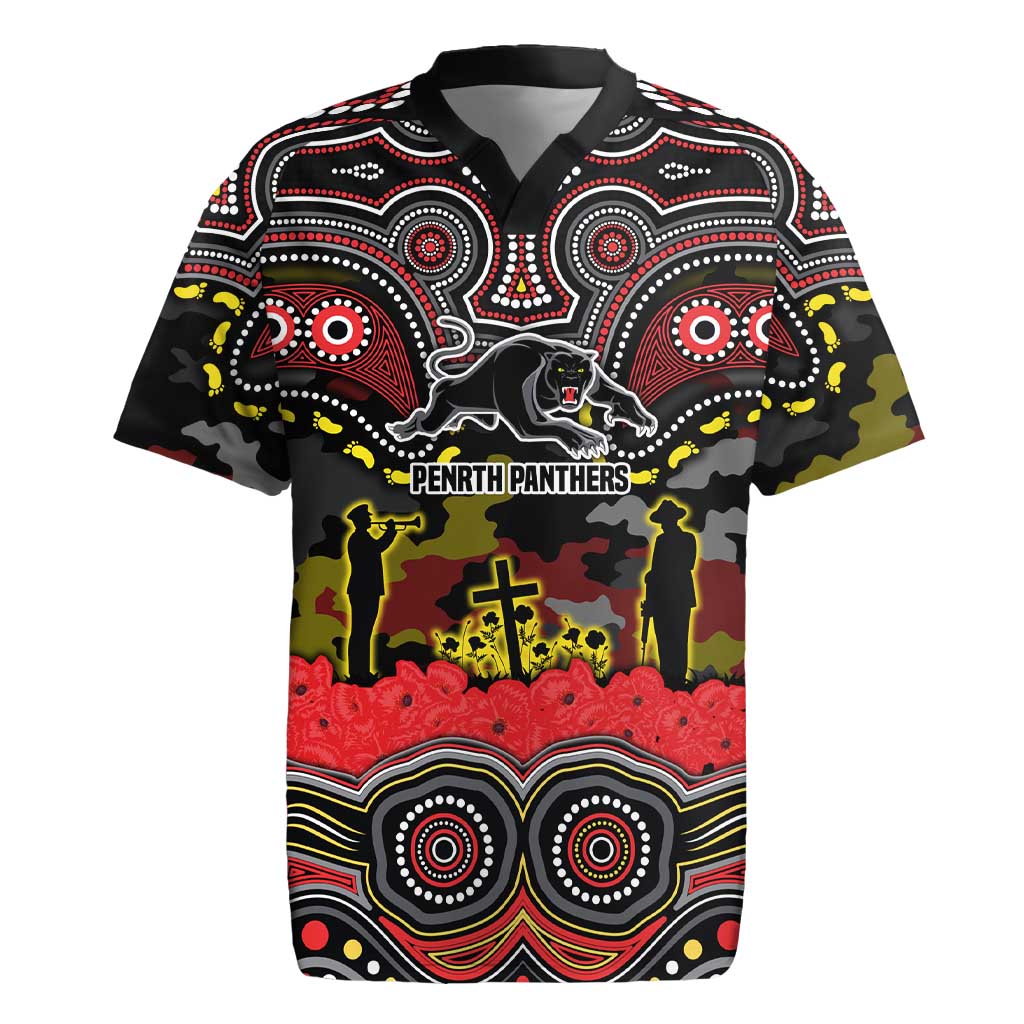 ANZAC Day Penrith Panthers Rugby Jersey Military Memorial Aboriginal Indigenous Art