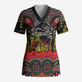 ANZAC Day Penrith Panthers Scrub Top Military Memorial Aboriginal Indigenous Art
