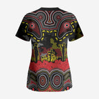 ANZAC Day Penrith Panthers Scrub Top Military Memorial Aboriginal Indigenous Art