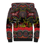 ANZAC Day Penrith Panthers Sherpa Hoodie Military Memorial Aboriginal Indigenous Art