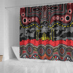 ANZAC Day Penrith Panthers Shower Curtain Military Memorial Aboriginal Indigenous Art