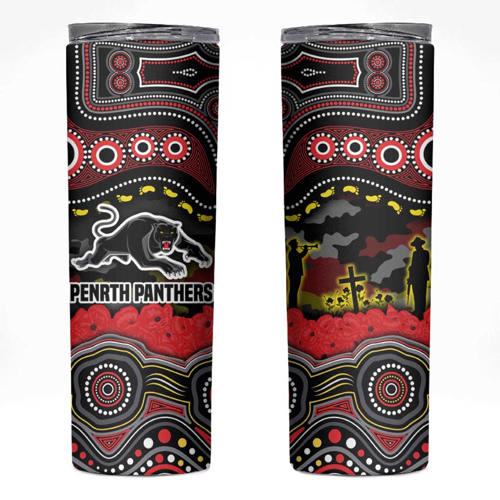 ANZAC Day Penrith Panthers Skinny Tumbler Military Memorial Aboriginal Indigenous Art